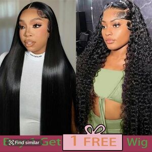 13*6 Straight 32 inch/ water wave 18 inch lace front wigs